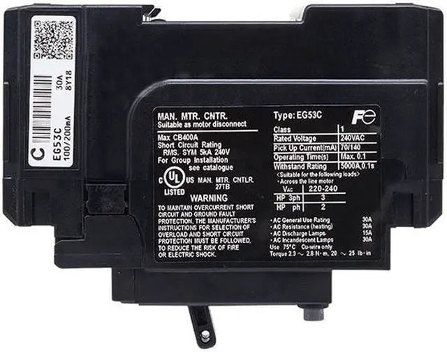 Alt view image 3 of 4 - FUJI SG53C Three-phase Leakage Protection Circuit Breaker 3P 30A