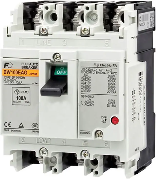 Alt view image 3 of 3 - FUJI BW100EAGThree-phase Circuit Breaker 100A New 1PCS