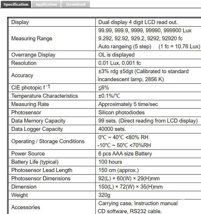Alt view image 6 of 7 - TES-1339R Data Logger Light Meter Tester 0.01 to 999900 Lux PC Data Record