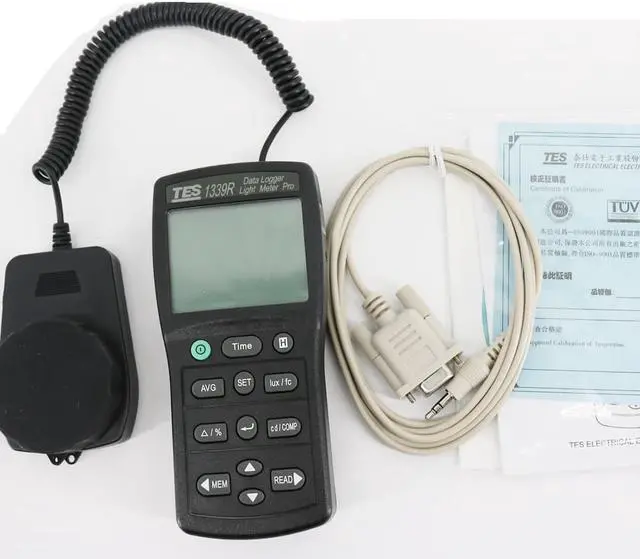 Alt view image 4 of 7 - TES-1339R Data Logger Light Meter Tester 0.01 to 999900 Lux PC Data Record