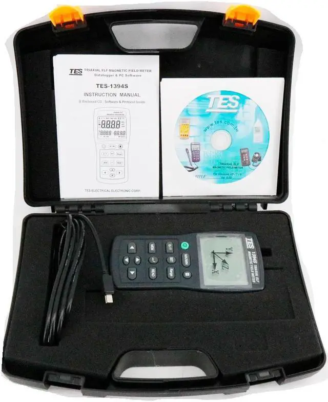 Alt view image 2 of 7 - TES-1394 EMF Tester Gauss Electromagnetic Field Meter