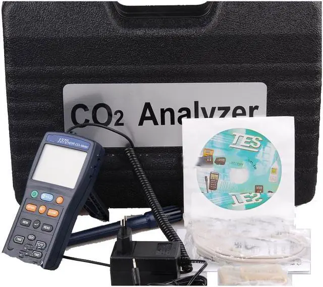 Alt view image 5 of 7 - TES-1370 NDIR CO2 Analyzer Temperature Humidity Meter Carbon Dioxide Tester New