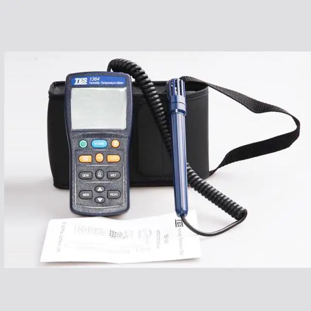 Alt view image 3 of 5 - TES-1364 Datalogging Humidity / Temperature Meter Dual LCD Display Bargraph