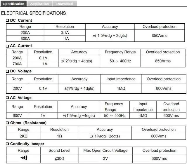 Alt view image 5 of 7 - TES-3092 Mini Digital Clamp Meter 3-1/2 Digital LCD DC/AC Clamp Meter Tester