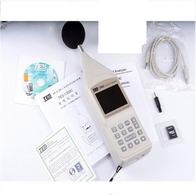 Main image of TES-1358C Sound Analyzer Real Time 1/1 & 1/3 Octave band Analysis NEW