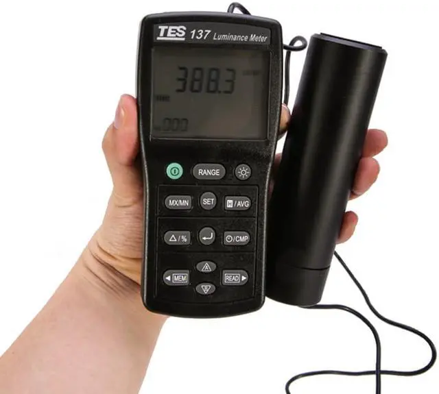 Alt view image 4 of 7 - TES-137 Luminance Meter with Dual Display Original from TLCD Lightness Teste