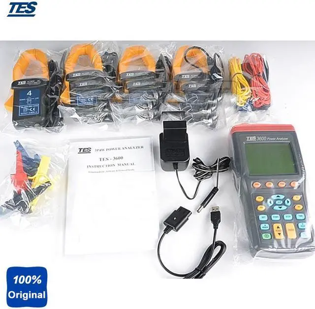 Alt view image 6 of 6 - TES-3600 3P4W Power Quality Analyzer Power  Phase Power Analyzer True RMS