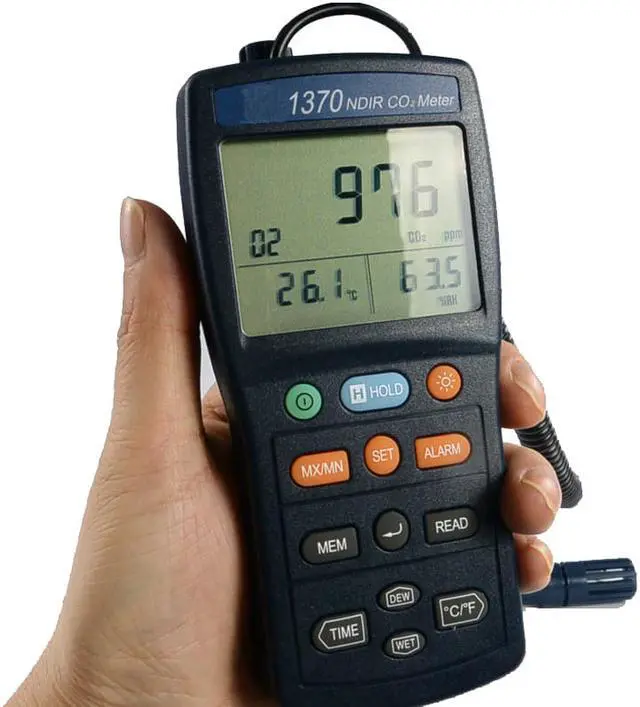 Alt view image 2 of 7 - TES-1370 NDIR CO2 Analyzer Temperature Humidity Meter Carbon Dioxide Tester New