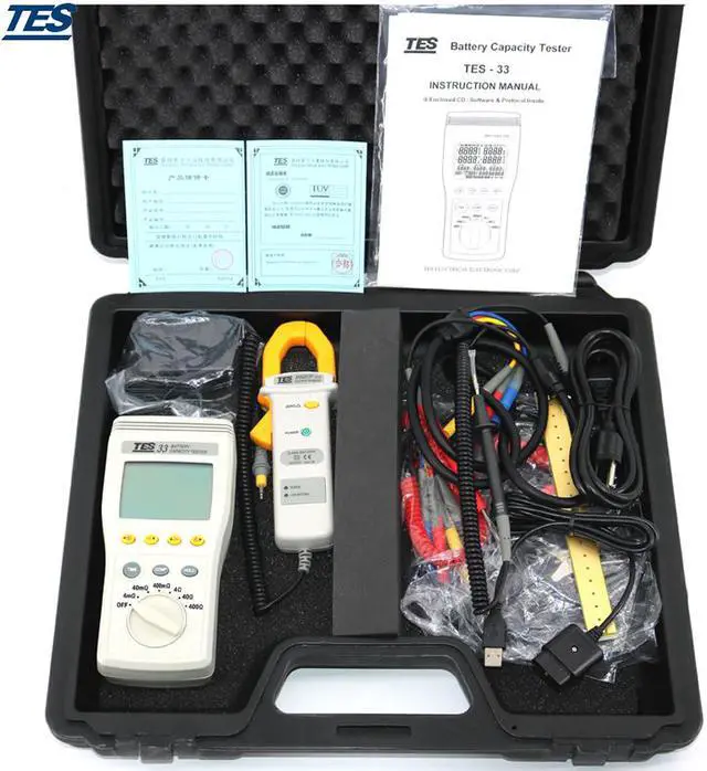 Alt view image 2 of 3 - TES-33A Battery Capacity Tester Storage System DCA/Resistance/Temperature Test.