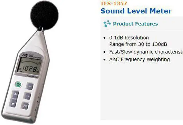Alt view image 4 of 7 - TES-1357 Sound Level Meter Range from 30 to 130dB  New