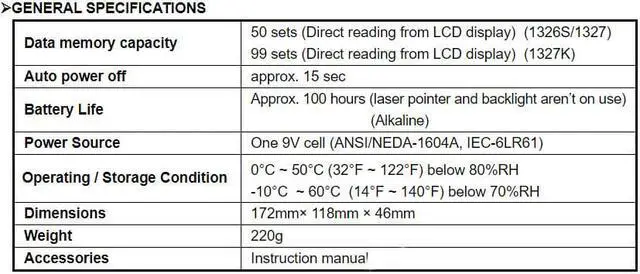Alt view image 4 of 4 - TES-1327K Professional Infrared Thermometer  Function Data Memory  Read Function
