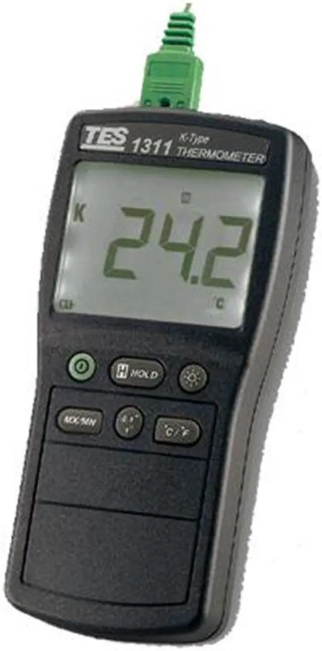 Alt view image 3 of 3 - TES-1311A Thermometer Highly Accurate Thermometer With Thermocouple K Memory