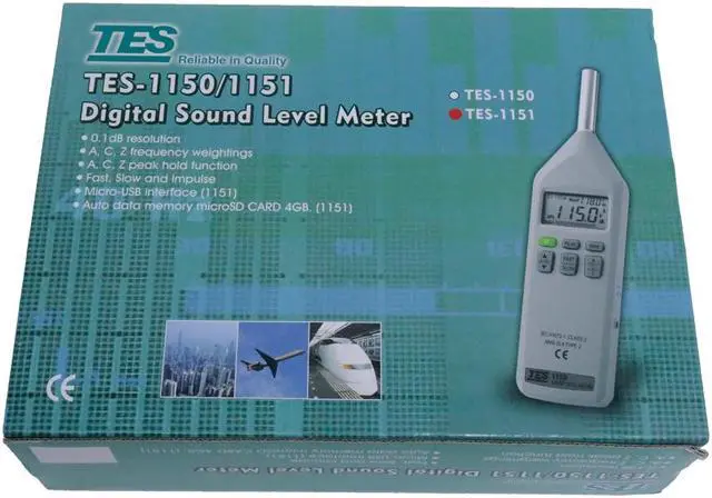 Alt view image 4 of 6 - TES-1151 Digital Sound Level Meter 0.1dB Resolution Range from 30 to 130dB