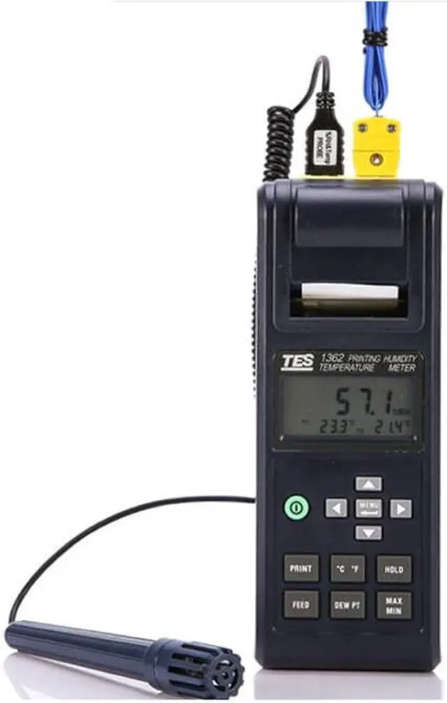 Alt view image 3 of 7 - TES-1362 Printing Humidity Temperature Meter,Air Temperature/Type K