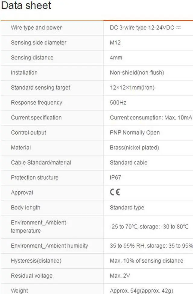 Main image of Autonics PRW12-4DP Proximity Sensors Inductive PNP 1PCS