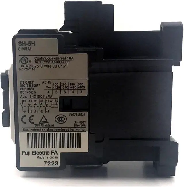 Alt view image 2 of 3 - FUJI SH-5H Elevator Special Contactor AC 110V New 1PCS