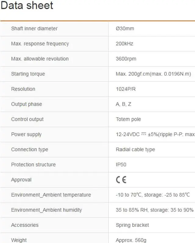 Alt view image 2 of 7 - Autonics E80H30-1024-3-T-24 Rotary Encoders Incremental Type