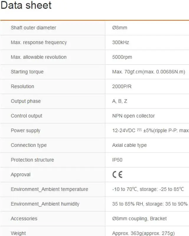 Alt view image 3 of 3 - Autonics  E50S8-2000-N-24 Rotary Encoders Incremental Type NPN New 1PCS