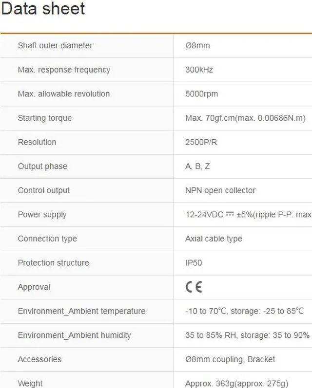 Alt view image 2 of 4 - Autonics E50S8-2500-3-N-24 Rotary Encoders Incremental Type NPN  New 1PCS