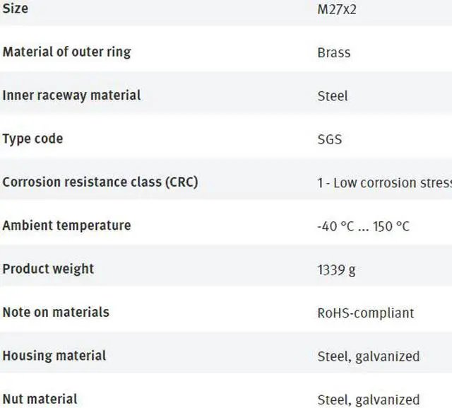 Alt view image 2 of 2 - FESTO SGS-M27X2 10774 Eye Spherical Rod End New