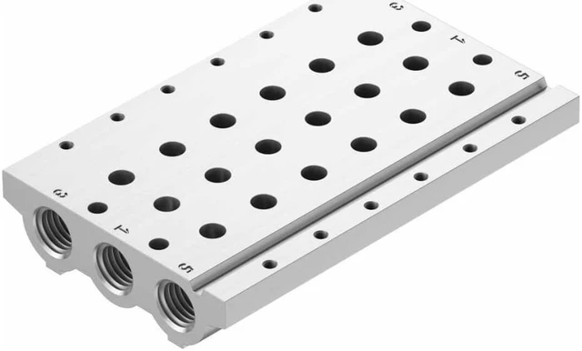 Alt view image 5 of 6 - FESTO VABM-L1-14S-G14-6 566622 Manifold Rail New