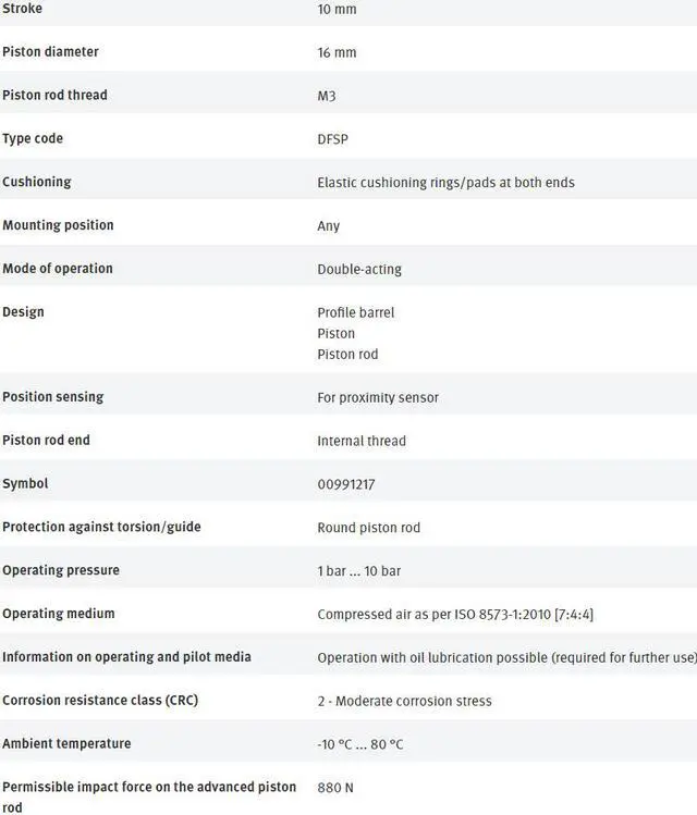 Alt view image 3 of 3 - FESTO DFSP-16-10-DF-PA 576064 Stopper C ylinder New