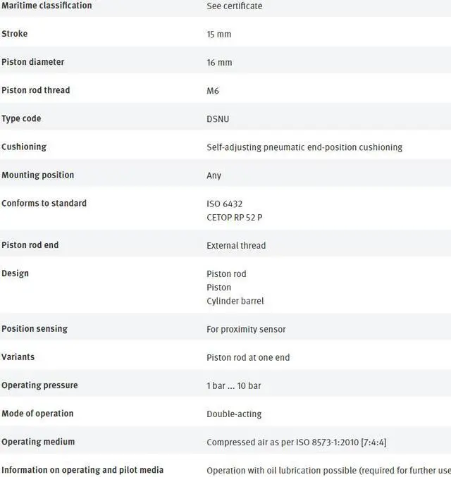 Alt view image 4 of 7 - FESTO DSNU-16-15-PPS-A 1908275 ISO Cylinder New