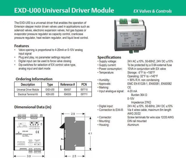 Alt view image 2 of 2 - Emerson EXD-U01 Drive Module Controller New