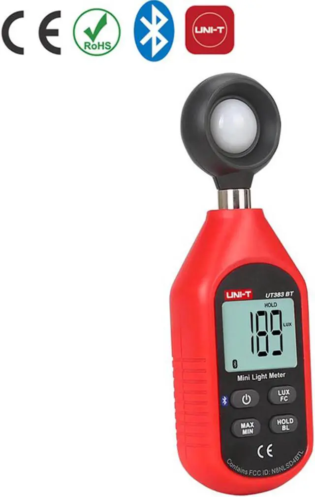 Alt view image 4 of 5 - UNI-T UT383-BT Mini Light Meter LCD Display with Bluetooth iENV