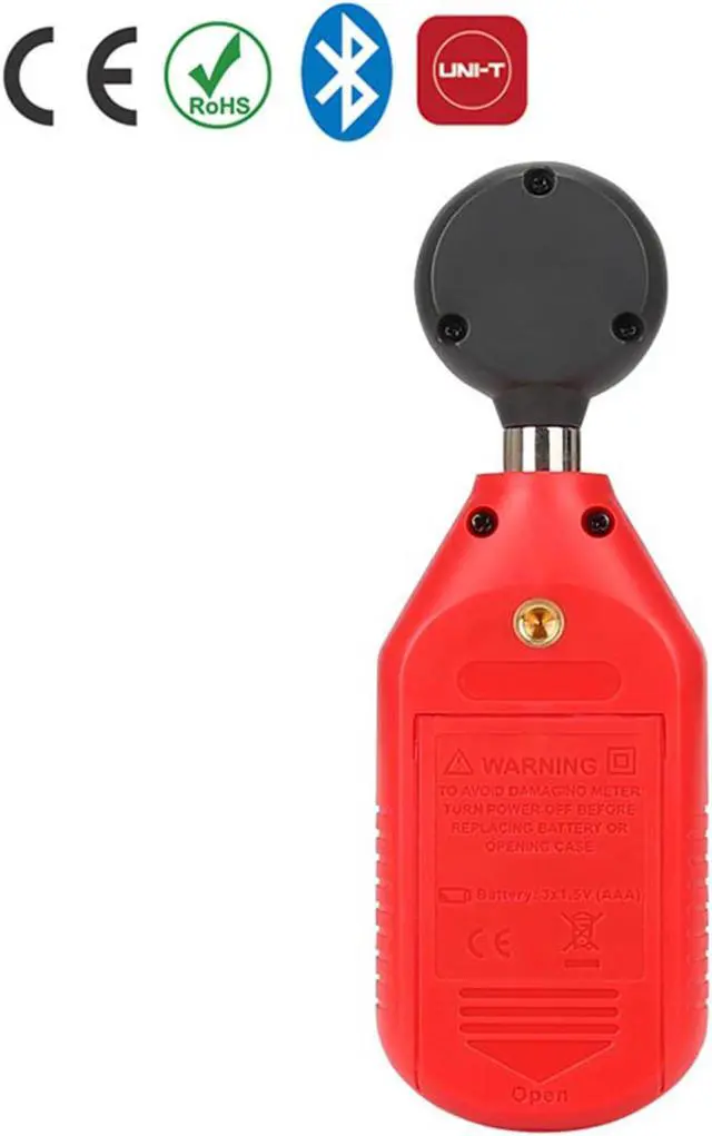 Alt view image 2 of 5 - UNI-T UT383-BT Mini Light Meter LCD Display with Bluetooth iENV