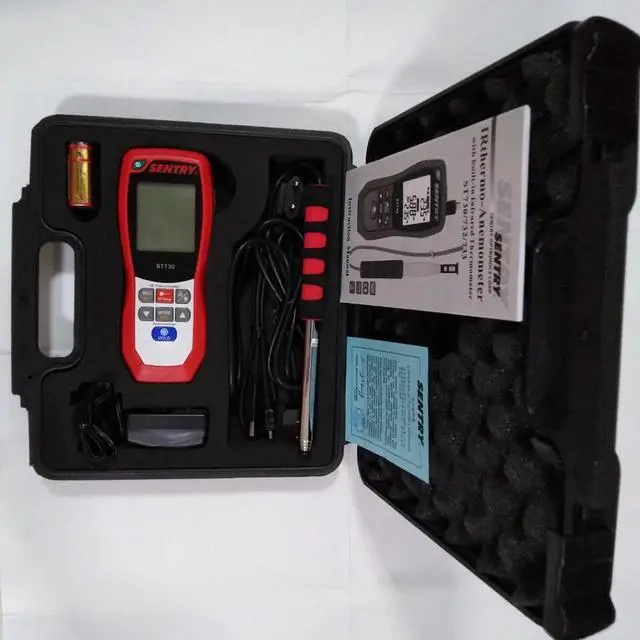 Alt view image 5 of 5 - SENTRY ST-730 Environmental Testing IR Infrared Hot Wire Thermo Anemometer