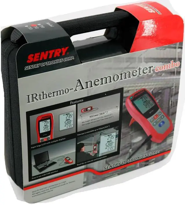 Alt view image 6 of 7 - SENTRY ST-732 Hot Wire IR thermo-Anemometer Air Velocity Air Flow Temperatur