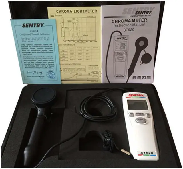 Alt view image 6 of 7 - SENTRY ST520 Chroma Light Meter Light Luminance Color Coordinate Temperature Tester New