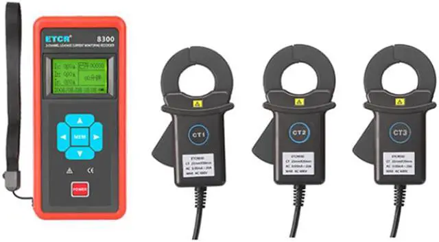Main image of ETCR8300-030 Three Channel Clamp Leakage Current Monitoring Recorder