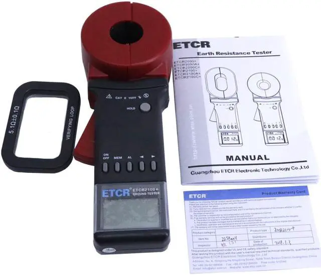 Alt view image 7 of 7 - ETCR2100A+ Digital Clamp On Ground Earth Resistance Tester Meter