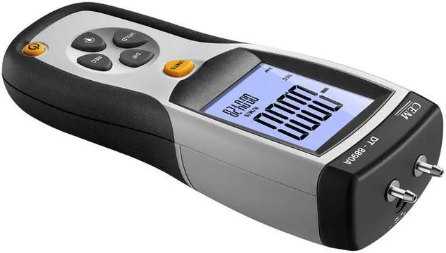 Alt view image 3 of 5 - CEM DT-8890A Data Logger Differential Air Pressure Gauge Manometer Meter