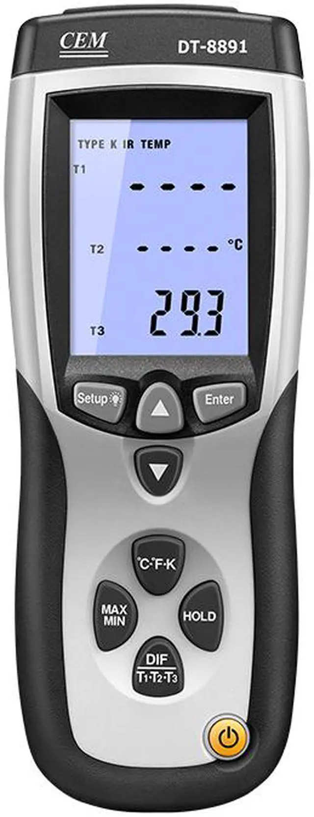 Main image of CEM DT-8891 Contact Thermometers Thermocouple Thermometers Backlit Display