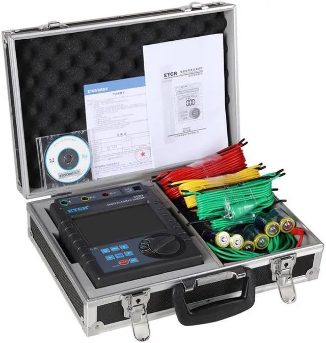 Alt view image 3 of 4 - ETCR3000 Digital Earth Resistance Tester 0.01-2000Ohm Ground Resistivity Tester