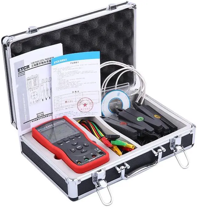 Alt view image 4 of 4 - ETCR4300 Three 3 Phase Digital Phase Volt-Ampere Meter NEW