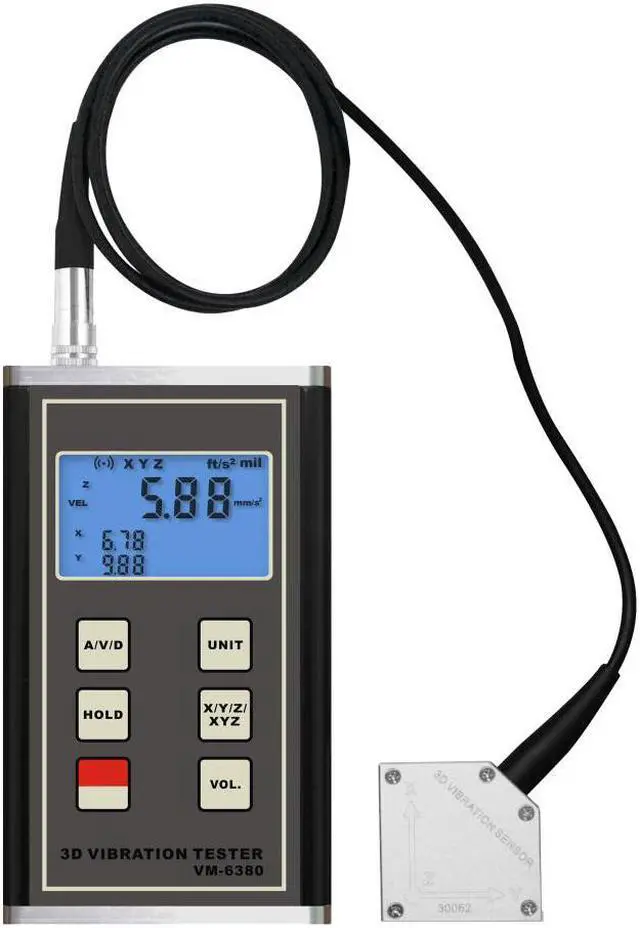 Main image of LANDTEK VM-6380 Digital Vibration Meter VM6380 3 Axis Vibration Meter New