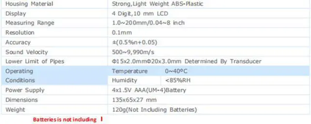 Alt view image 3 of 3 - LANDTEK TM-8816 Ultrasonic Wall Thickness Gauge PVC Steel Meter Tester
