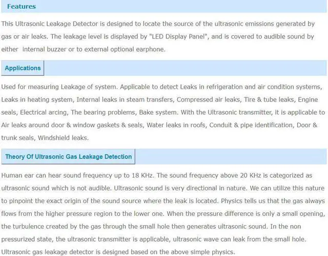 Alt view image 4 of 5 - LANDTEK ULD-586 Ultrasonic Leakage Detector gas air LED Display