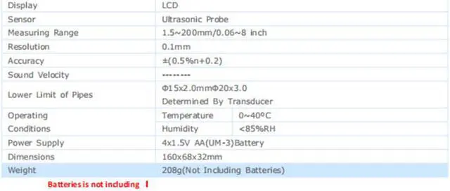 Alt view image 3 of 3 - LANDTEK TM-8810 Digital Wall Ultrasonic Thickness Meter Tester Gauge