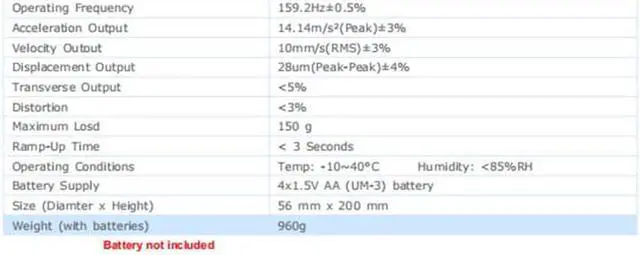 Alt view image 6 of 6 - LANDTEK VMC-606 Vibration Calibrator Handheld Shaker Check-ing
