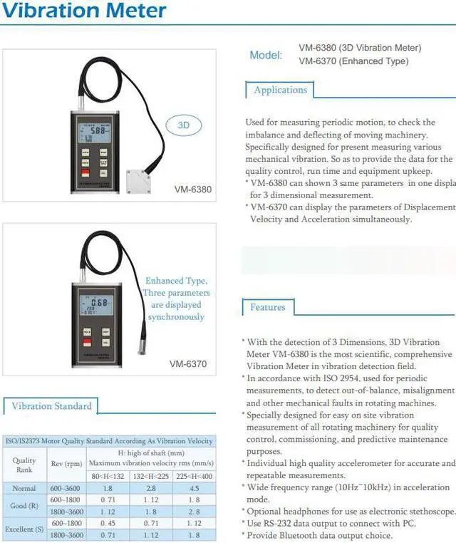 Alt view image 2 of 4 - LANDTEK VM6370 Vibration Meter Moving Machinery Imbalance and Deflecting NEW