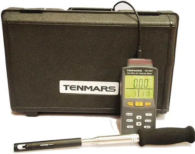 Alt view image 2 of 2 - TENMARS TM-4001 Hot Wire Anemometer 0.01 to 40m/s Temperature/99 records