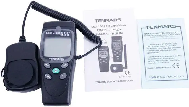 Alt view image 5 of 7 - TENMARS LUX/FC TM-201L LED Light Meter LED white light Luminous Intensity