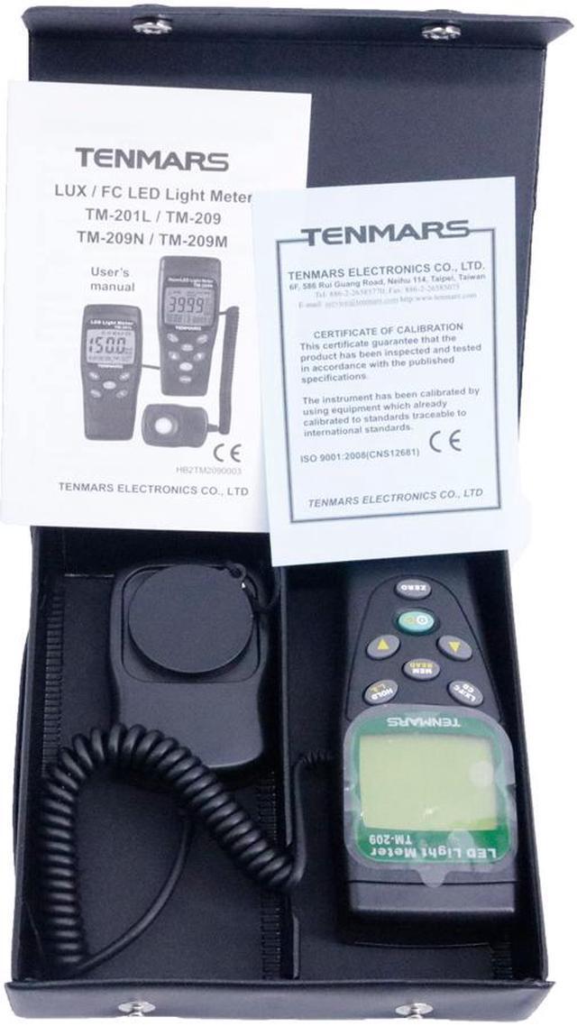 Alt view image 4 of 7 - TENMARS TM-209 Digital LED Light Level Meter 400,000 Lux FC Measuring