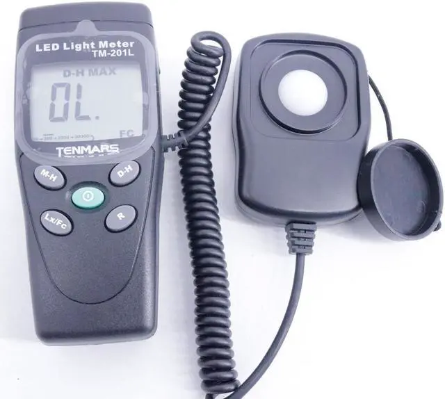 Alt view image 2 of 7 - TENMARS LUX/FC TM-201L LED Light Meter LED white light Luminous Intensity