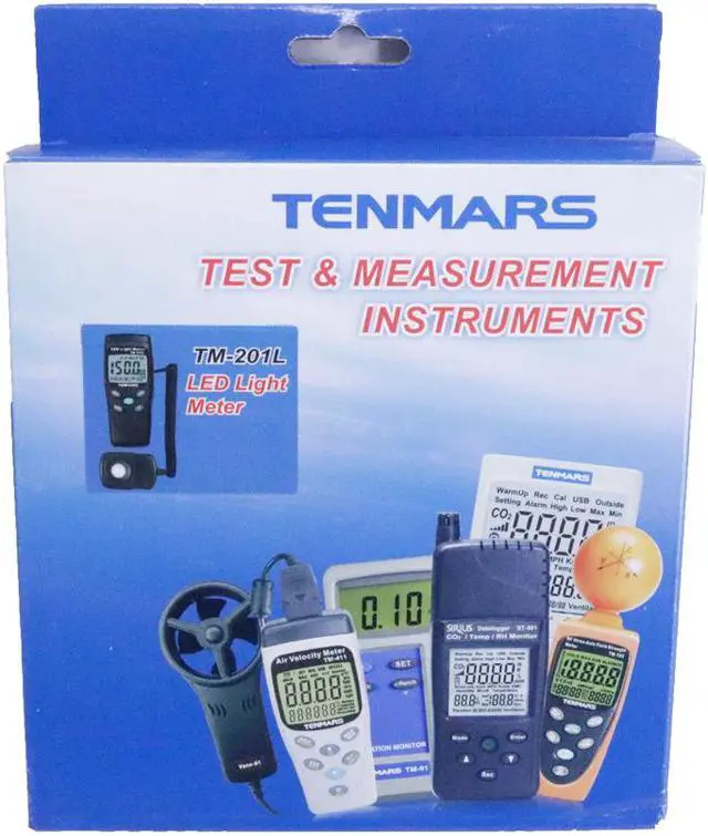 Alt view image 7 of 7 - TENMARS LUX/FC TM-201L LED Light Meter LED white light Luminous Intensity